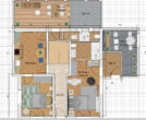 1-2-Familienhaus mit 2 Garagen und Terrasse, aufteilbar in bis zu 6 Apartments in Neef, Mosel - Aufteilungsvorschlag EG