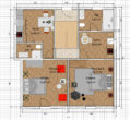 1-2-Familienhaus mit 2 Garagen und Terrasse, aufteilbar in bis zu 6 Apartments in Neef, Mosel - Aufteilungsvorschlag DG