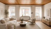 Wohnen & Gewerbe in bester Altstadtlage von Zell (Mosel) - Wohnzimmer 1. OG KI-Visualisierung