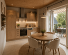 Einfamilienhaus mit Garage, und 2 Terrassen im Ortskern von Pünderich - Gestaltungsvorschlag KI Küche OG