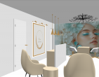 Frisch renoviertes Gewerbeobjekt in bester Lage – ideal für Beauty, Einzelhandel oder Gastronomie. - Gestaltungsvorschlag  Beauty-Salon Ansicht