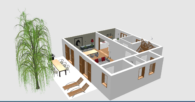 Perfektes Einfamilienhaus mit Garten und Garage - EG 3D